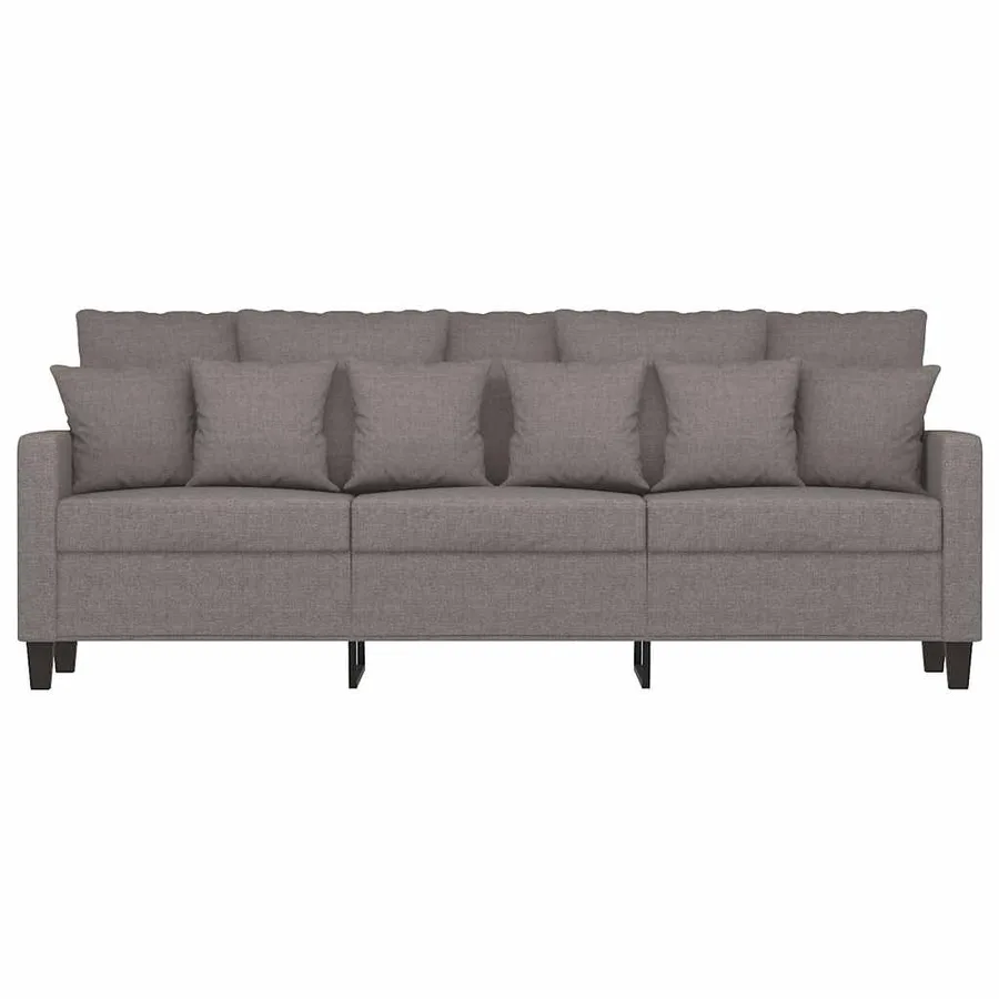 Canapé à 3 places Taupe 180 cm Tissu - 4