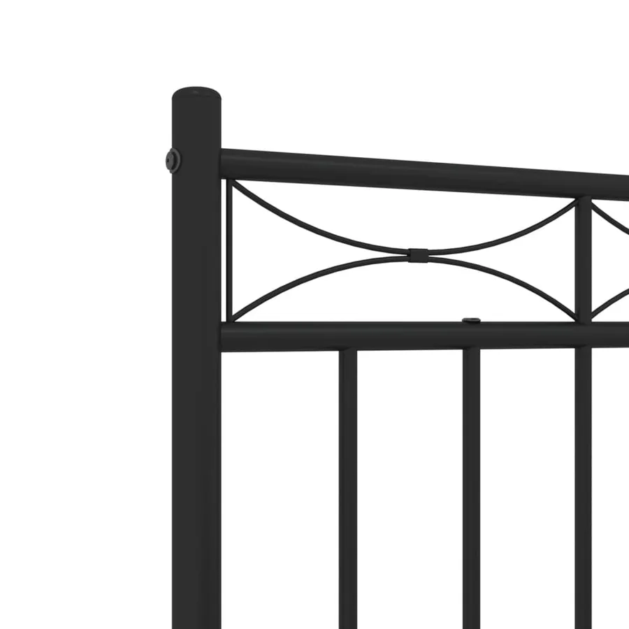Cadre de lit métal sans matelas avec tête de lit noir 120x200cm - 8