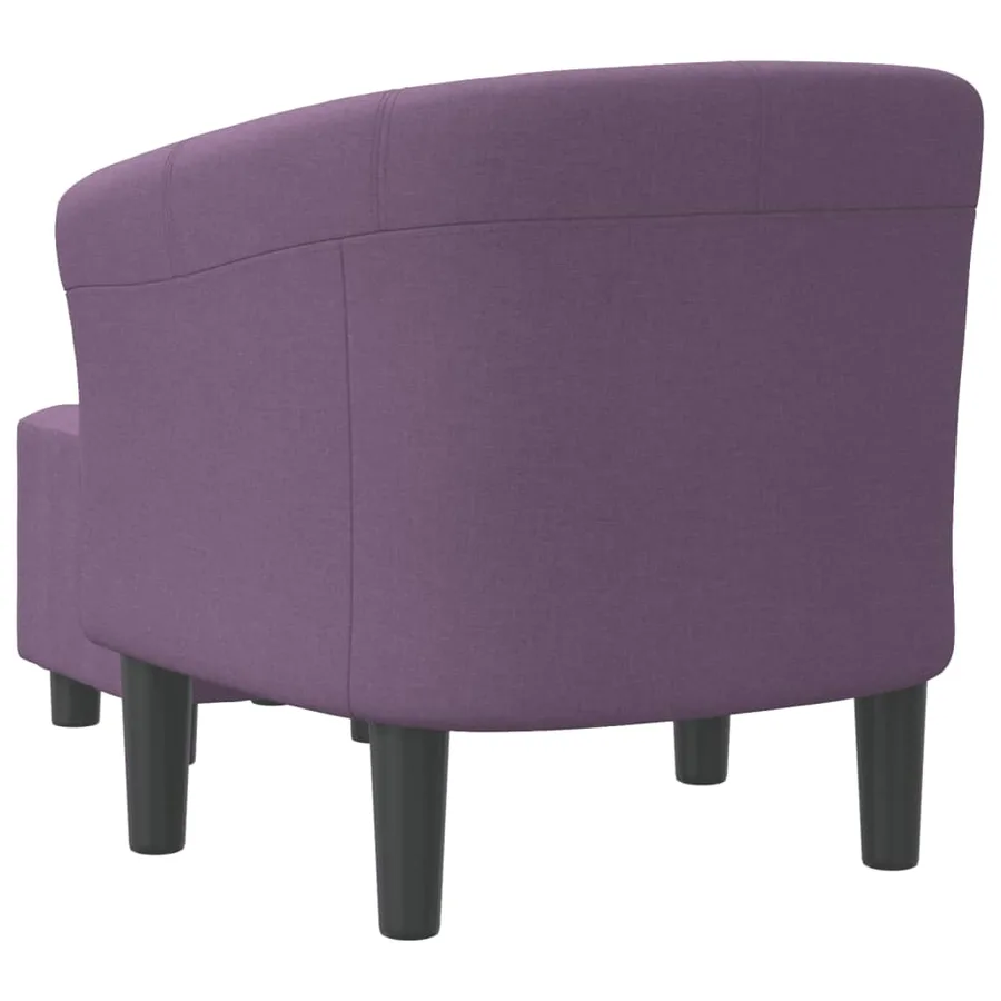 Chaise cabriolet avec repose-pied violet tissu - 5