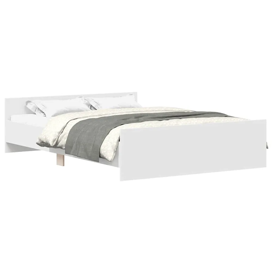 Cadre de lit sans matelas blanc 140x190 cm - 2
