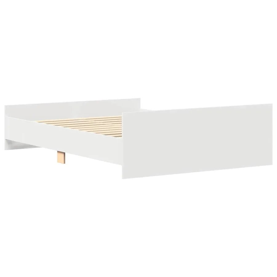 Cadre de lit sans matelas blanc 140x190 cm - 6