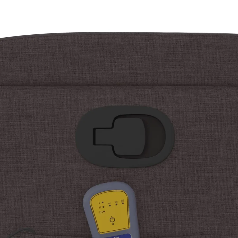 Fauteuil de massage inclinable Marron foncé Tissu - 10