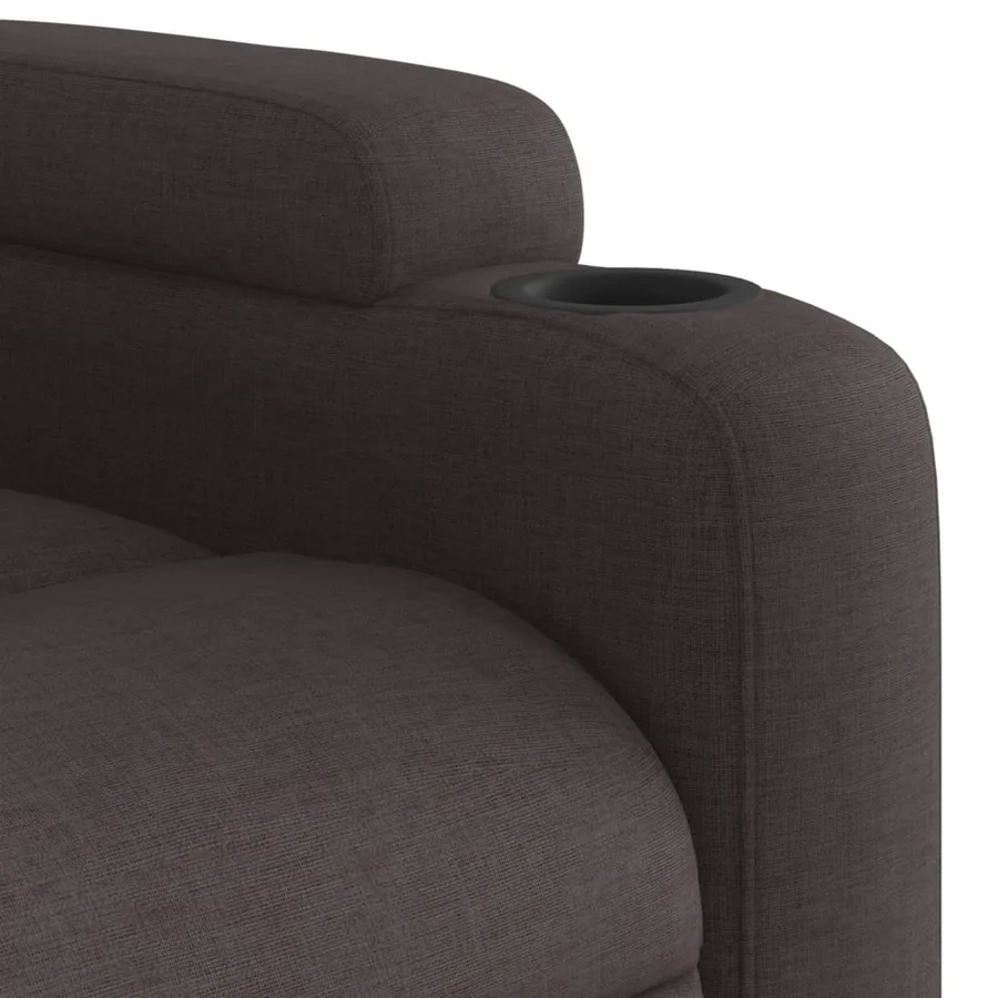 Fauteuil de massage inclinable Marron foncé Tissu - 9