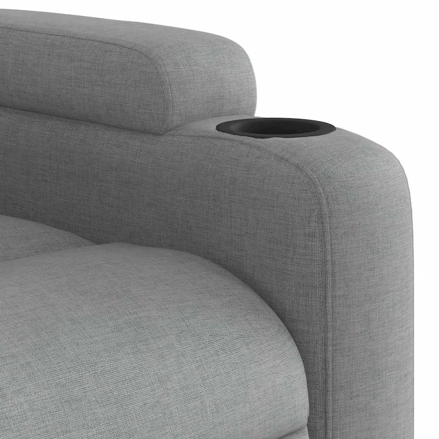 Fauteuil de massage inclinable Gris clair Tissu - 10