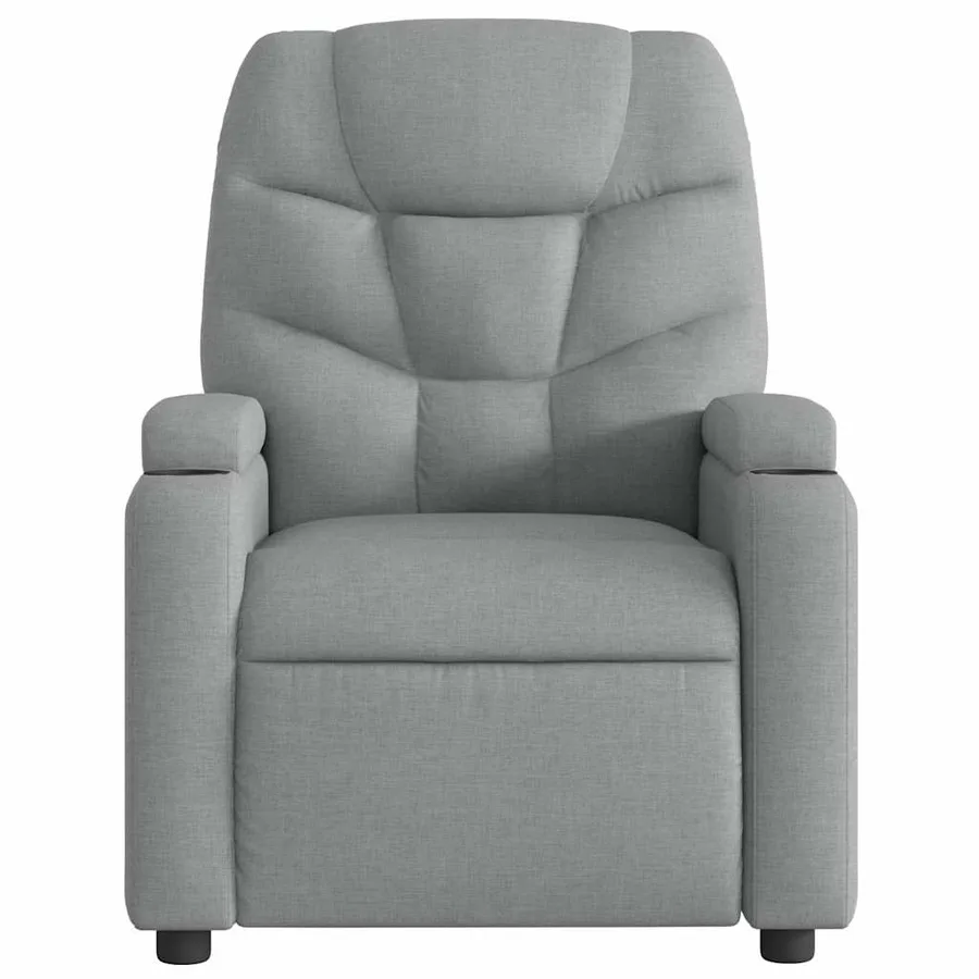 Fauteuil de massage inclinable Gris clair Tissu - 5