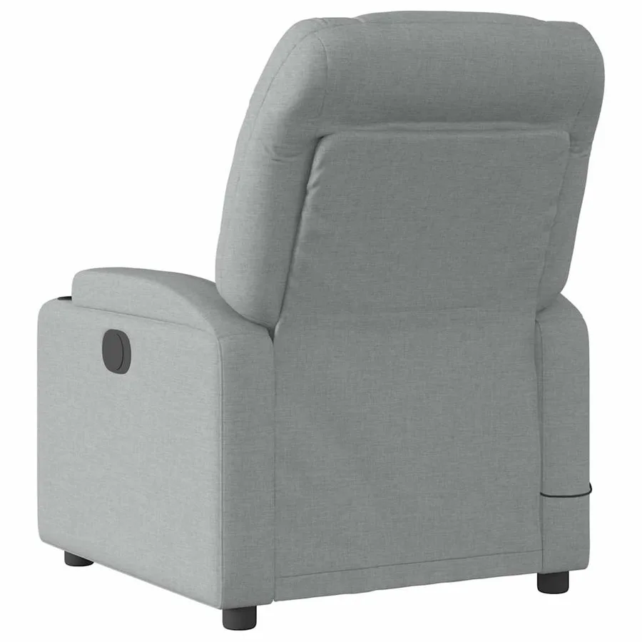 Fauteuil de massage inclinable Gris clair Tissu - 7