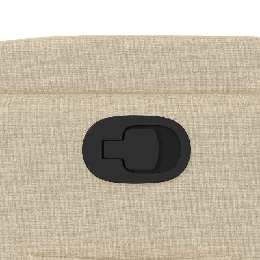 Fauteuil inclinable en tissu crème - 9