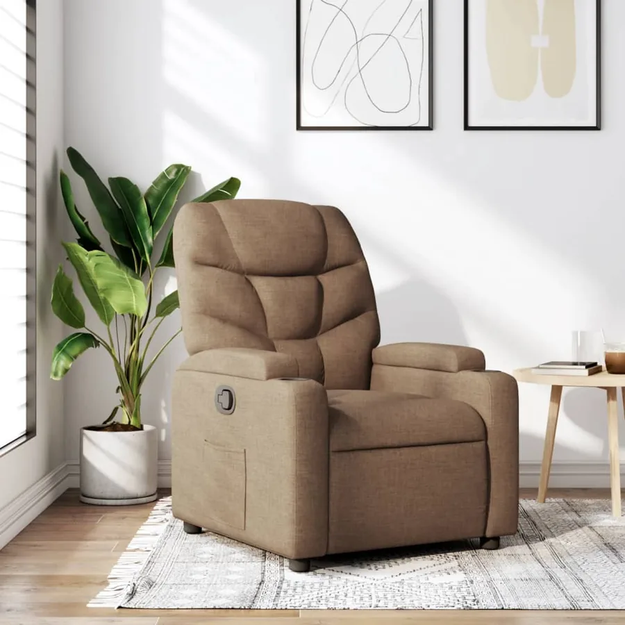 Fauteuil inclinable Marron Tissu