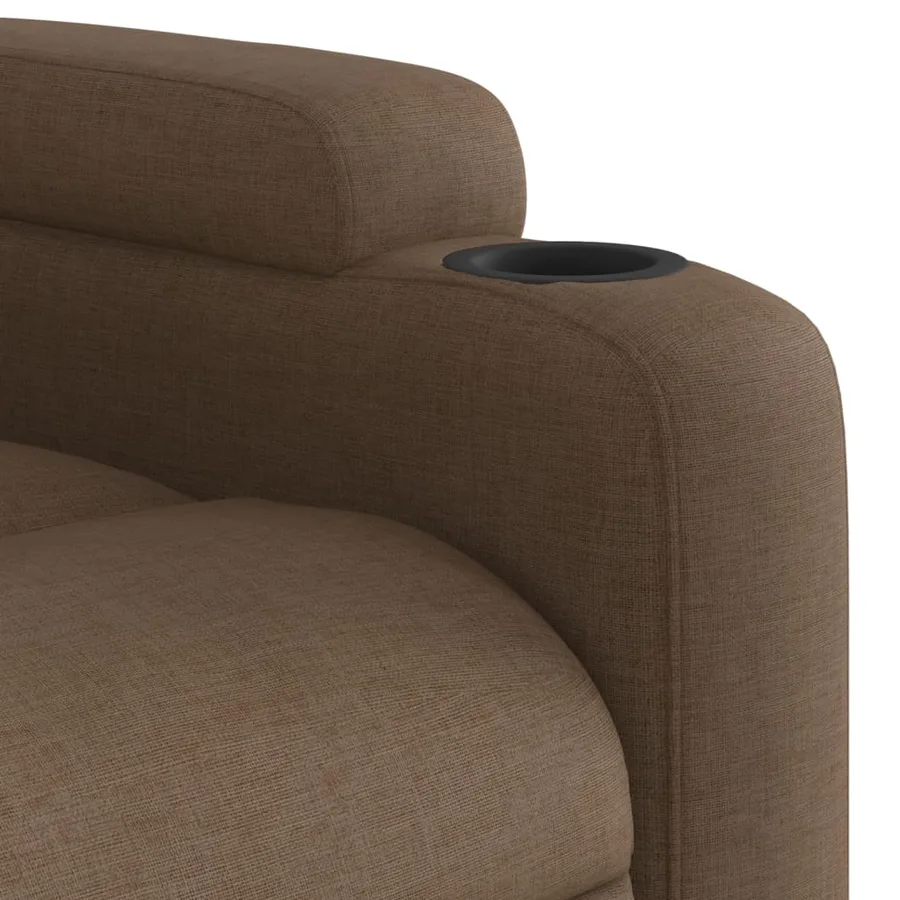 Fauteuil inclinable Marron Tissu - 8