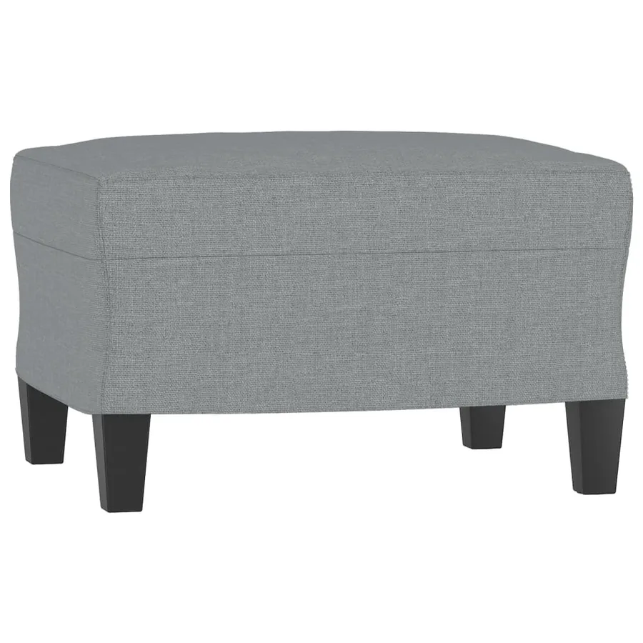 Fauteuil avec repose-pied Gris clair 60 cm Tissu - 5