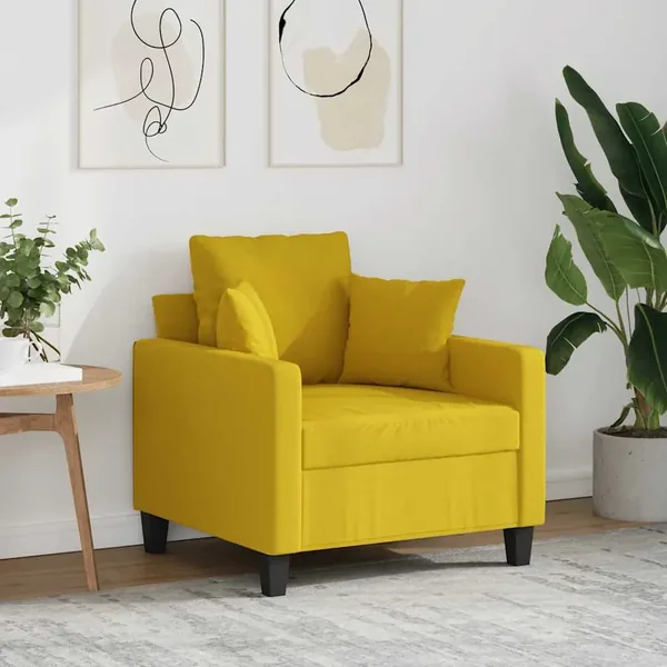 Fauteuil Jaune clair 60 cm Tissu