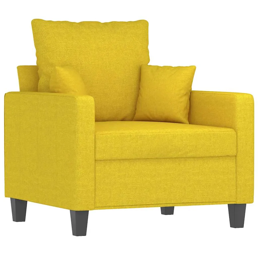 Fauteuil Jaune clair 60 cm Tissu - 2