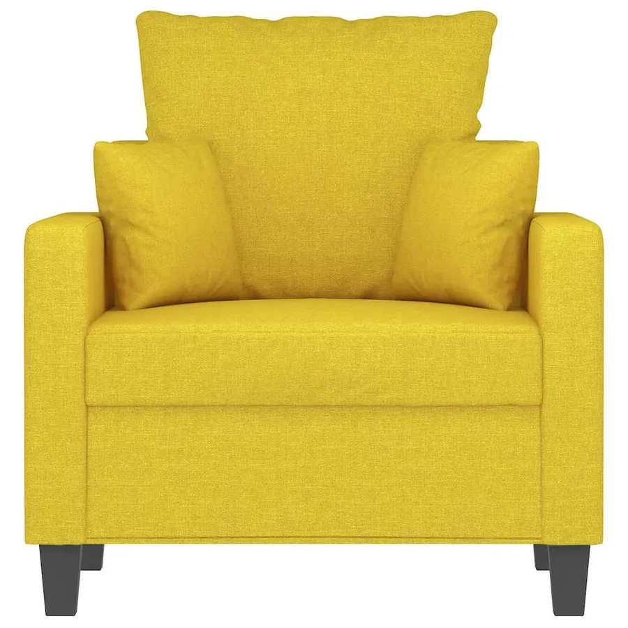 Fauteuil Jaune clair 60 cm Tissu - 4
