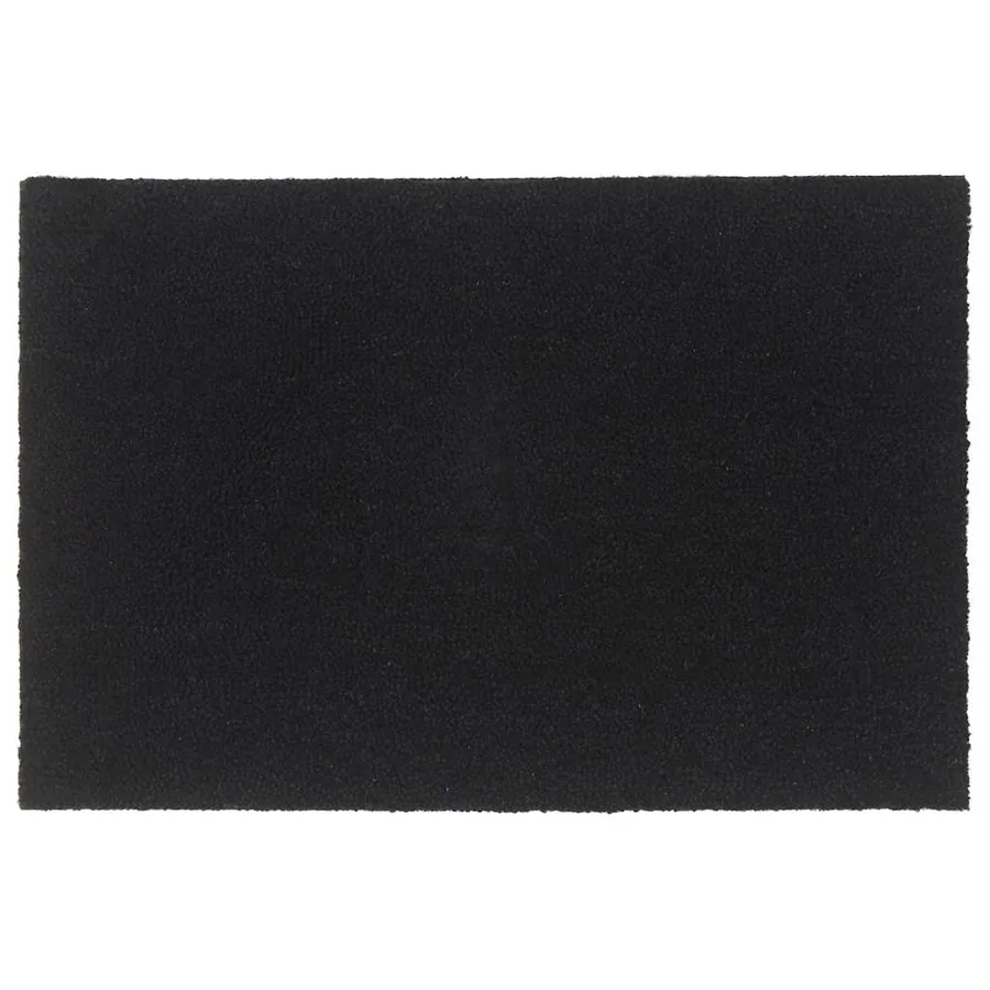 Tapis de porte noir 60x90 cm fibre de coco touffeté
