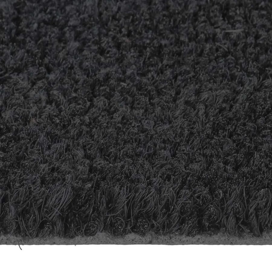 Tapis de porte noir 60x90 cm fibre de coco touffeté - 4