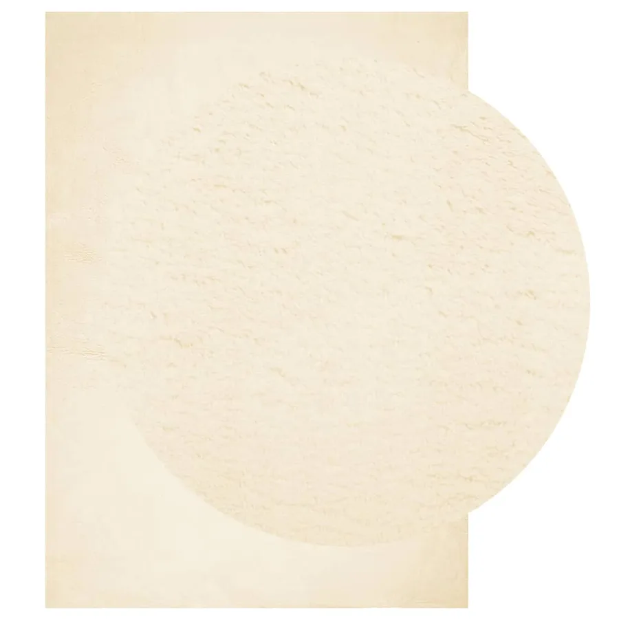 Tapis HUARTE à poils courts doux et lavable crème 200x280 cm - 3