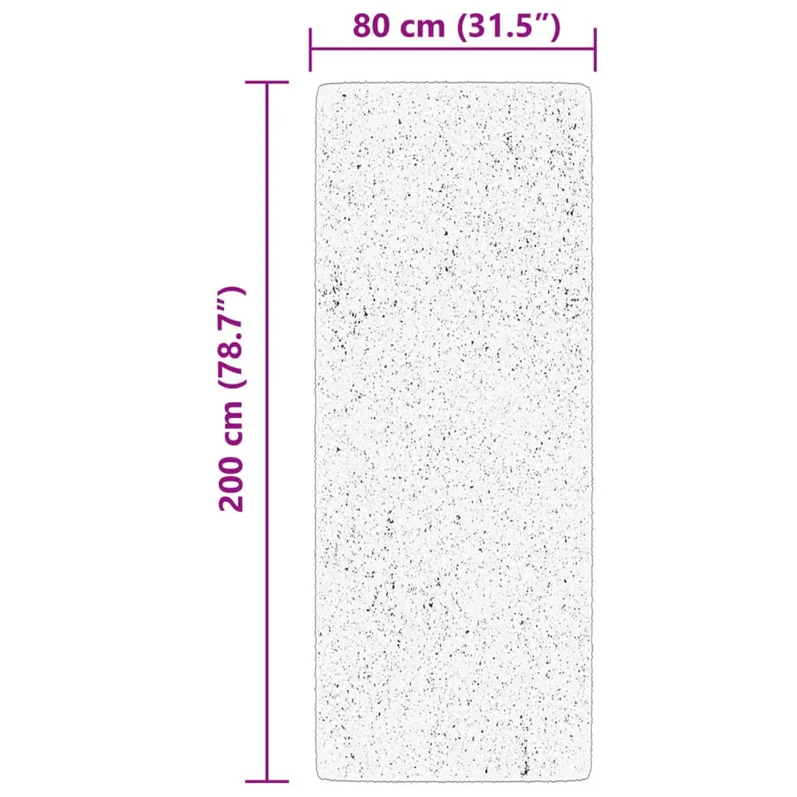 Tapis HUARTE à poils courts doux et lavable crème 80x200 cm - 10