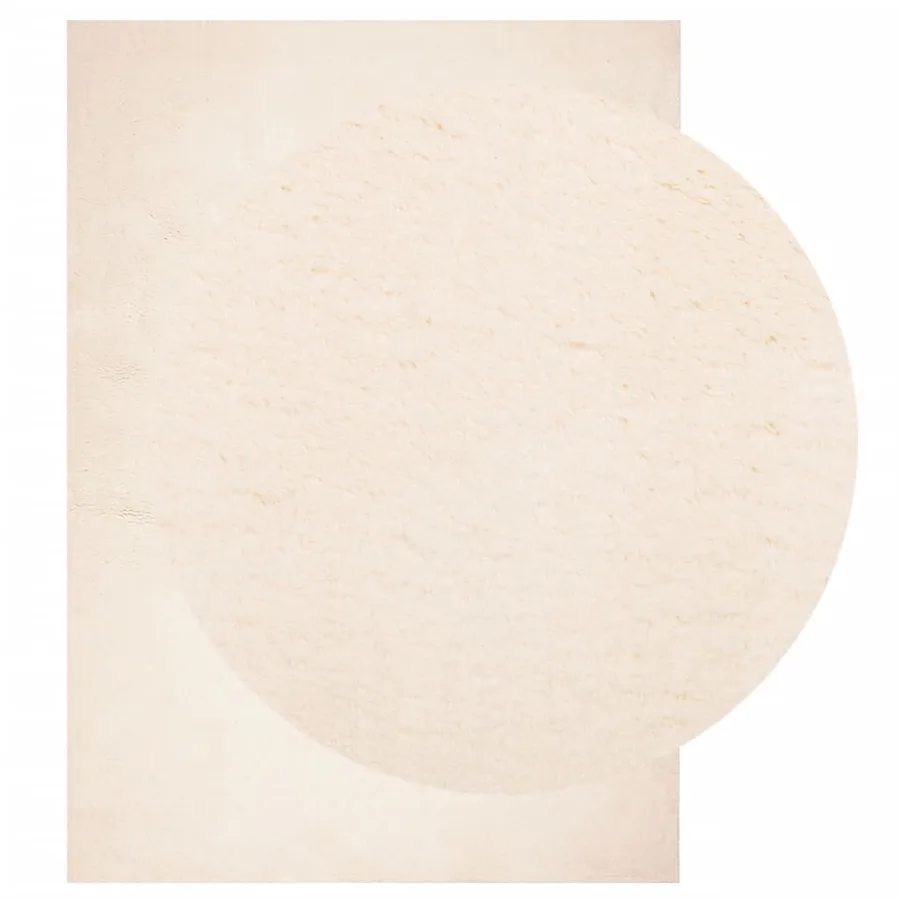Tapis HUARTE à poils courts doux et lavable beige 160x230 cm - 3
