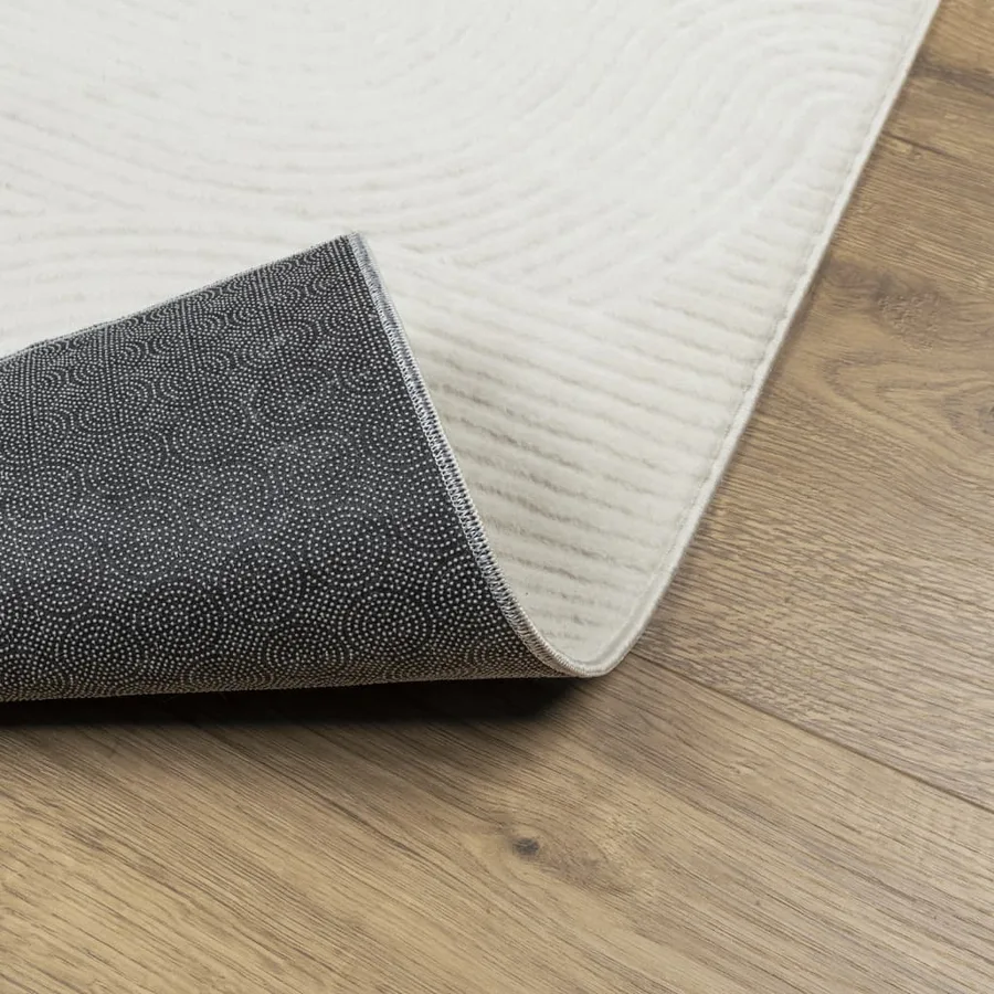 Tapis IZA poils courts style scandinave crème 200x280 cm - 5
