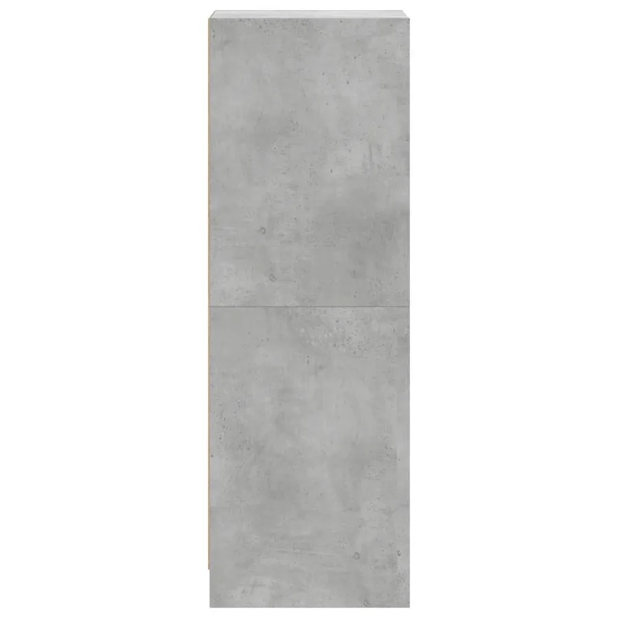 Buffet avec portes en verre gris béton 35x37x109 cm - 7