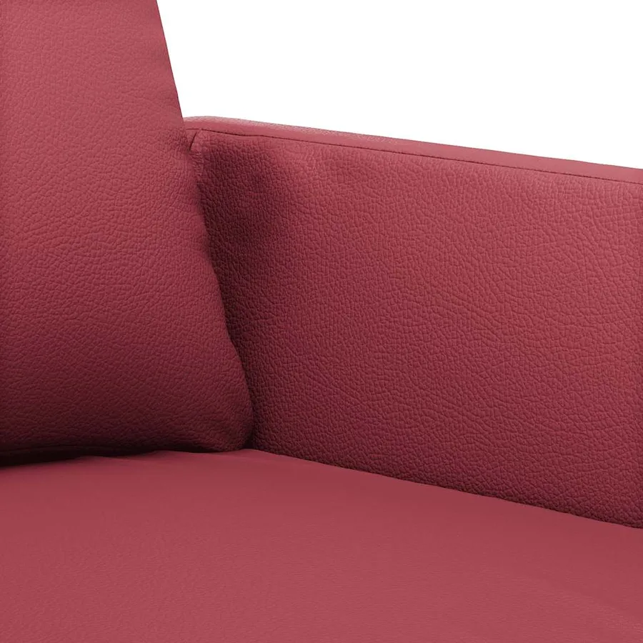 Fauteuil Rouge bordeaux 60 cm Similicuir - 7