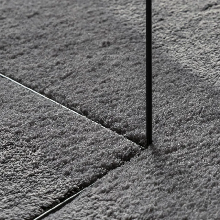 Tapis HUARTE à poils courts doux et lavable anthracite Ø 80 cm - 8