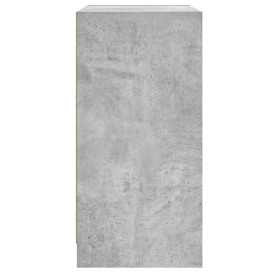Armoire latérale avec portes en verre gris béton 68x37x75,5 cm - 7