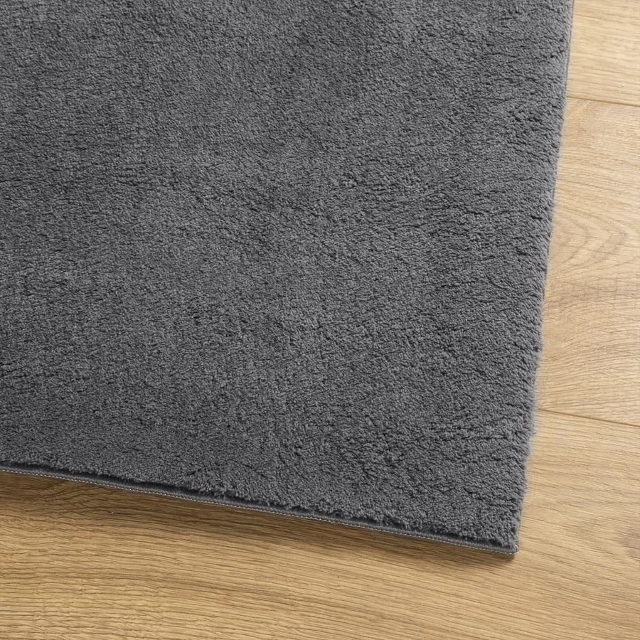 Tapis HUARTE à poils courts doux lavable anthracite 140x200 cm - 4