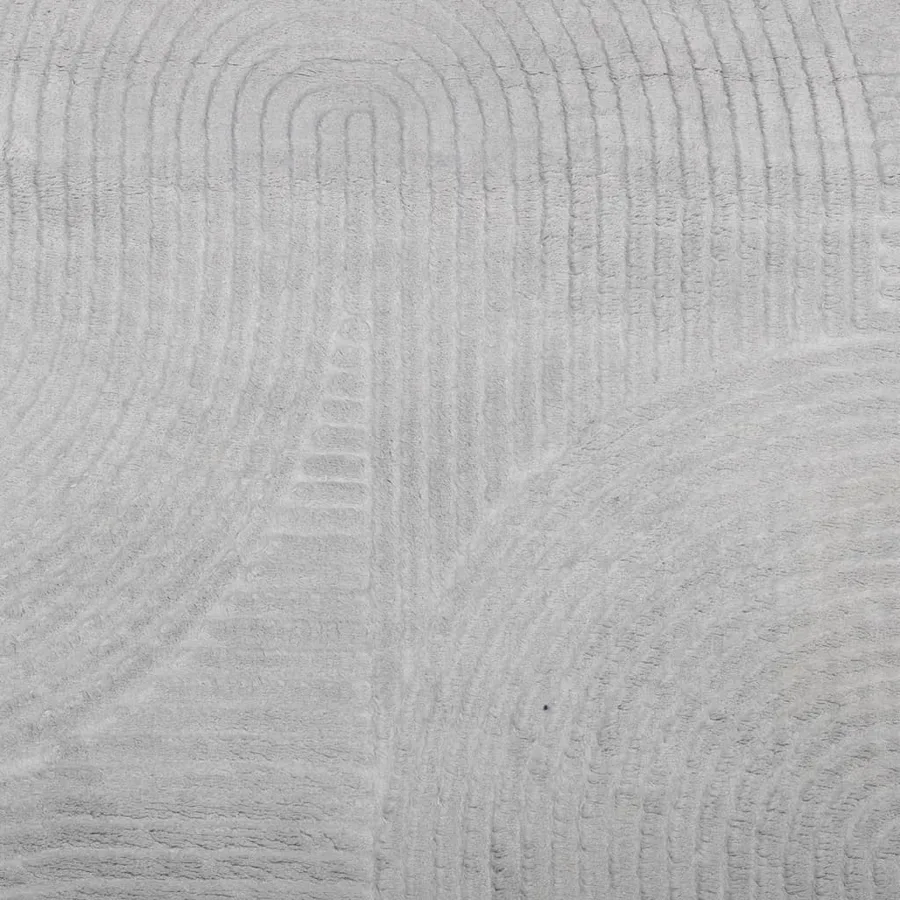 Tapis IZA poils courts style scandinave gris Ø 80 cm - 9