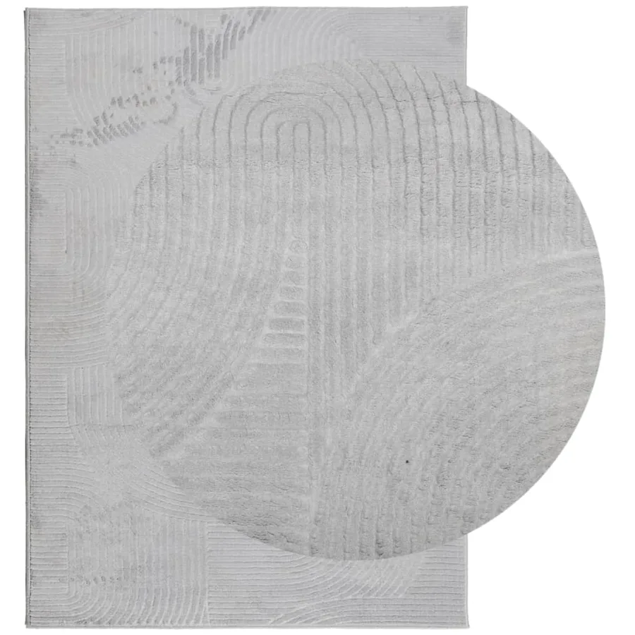 Tapis IZA poils courts style scandinave gris 200x280 cm - 3