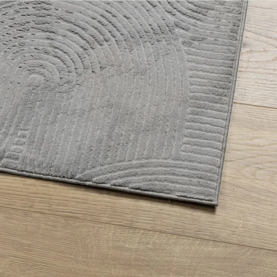 Tapis IZA poils courts style scandinave gris 200x280 cm - 4