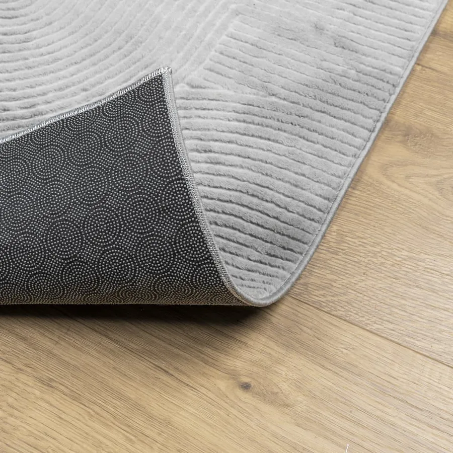 Tapis IZA poils courts style scandinave gris 200x280 cm - 5