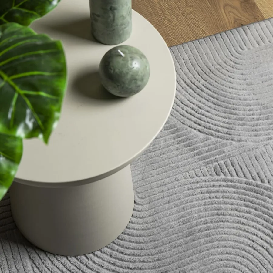 Tapis IZA poils courts style scandinave gris 200x280 cm - 7