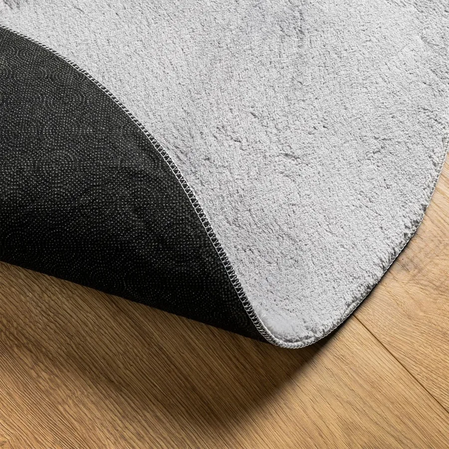 Tapis HUARTE à poils courts doux et lavable gris Ø 200 cm - 5