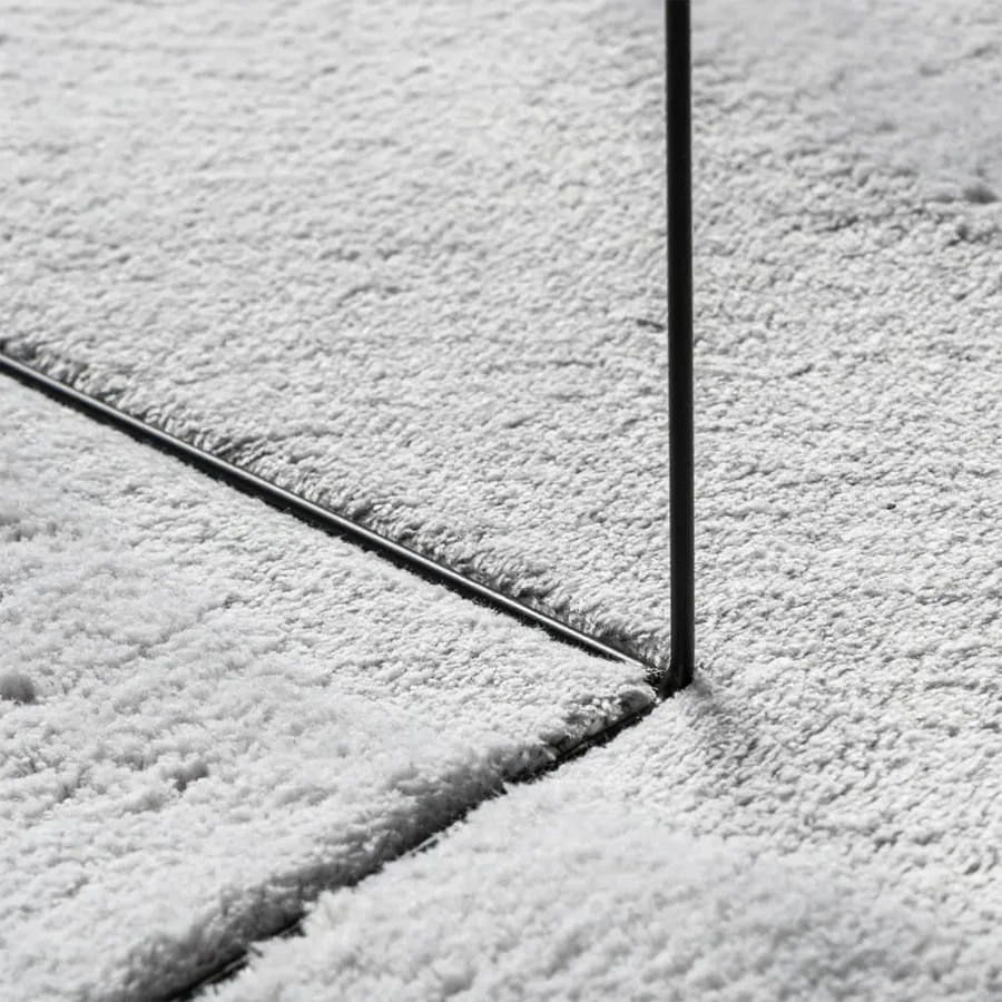 Tapis HUARTE à poils courts doux et lavable gris Ø 200 cm - 8