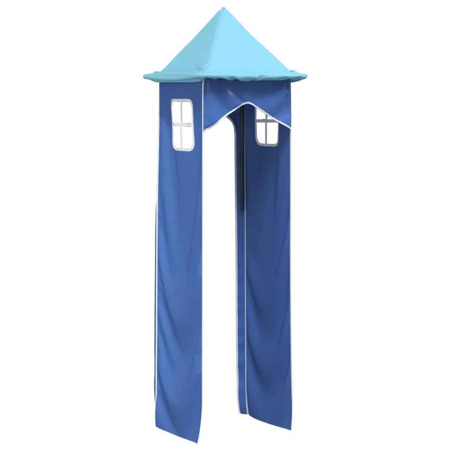 Rideaux pour lit mezzanine avec tunnel et tour bleu - 14