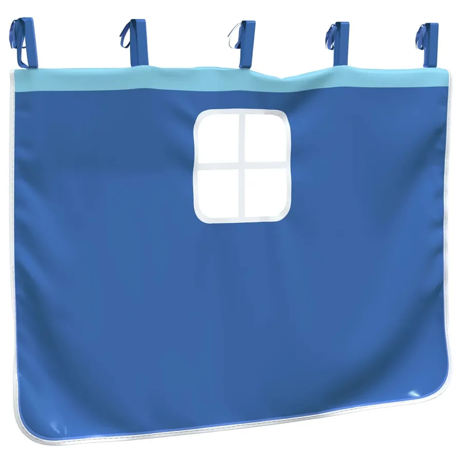 Rideaux pour lit mezzanine avec tunnel et tour bleu - 8