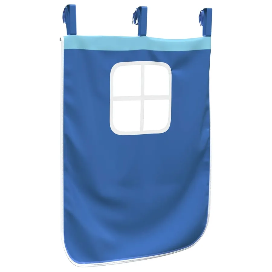 Rideaux pour lit mezzanine avec tunnel et tour bleu - 9