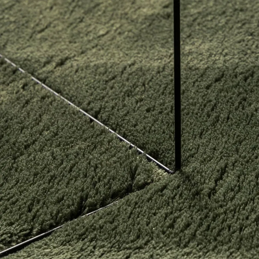 Tapis HUARTE à poils courts doux et lavable vert forêt Ø 100 cm - 8