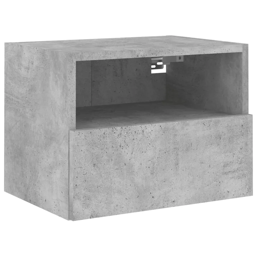 Meubles TV muraux 2 pcs gris béton 40x30x30cm bois d'ingénierie - 6