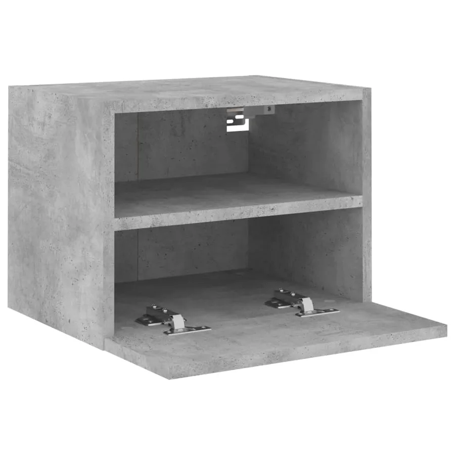 Meubles TV muraux 2 pcs gris béton 40x30x30cm bois d'ingénierie - 7