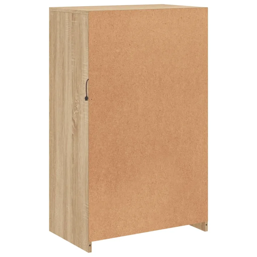 Armoire latérale avec lumières LED chêne sonoma - 9