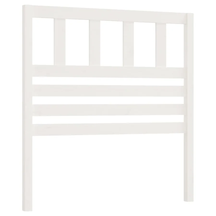Tête de lit Blanc 81x4x100 cm Bois massif de pin - 2
