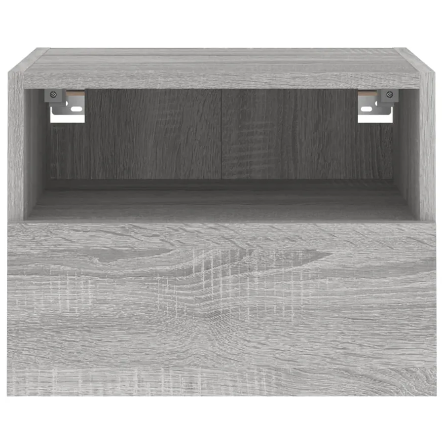 Meubles TV muraux 2pcs sonoma gris 40x30x30cm bois d'ingénierie - 8