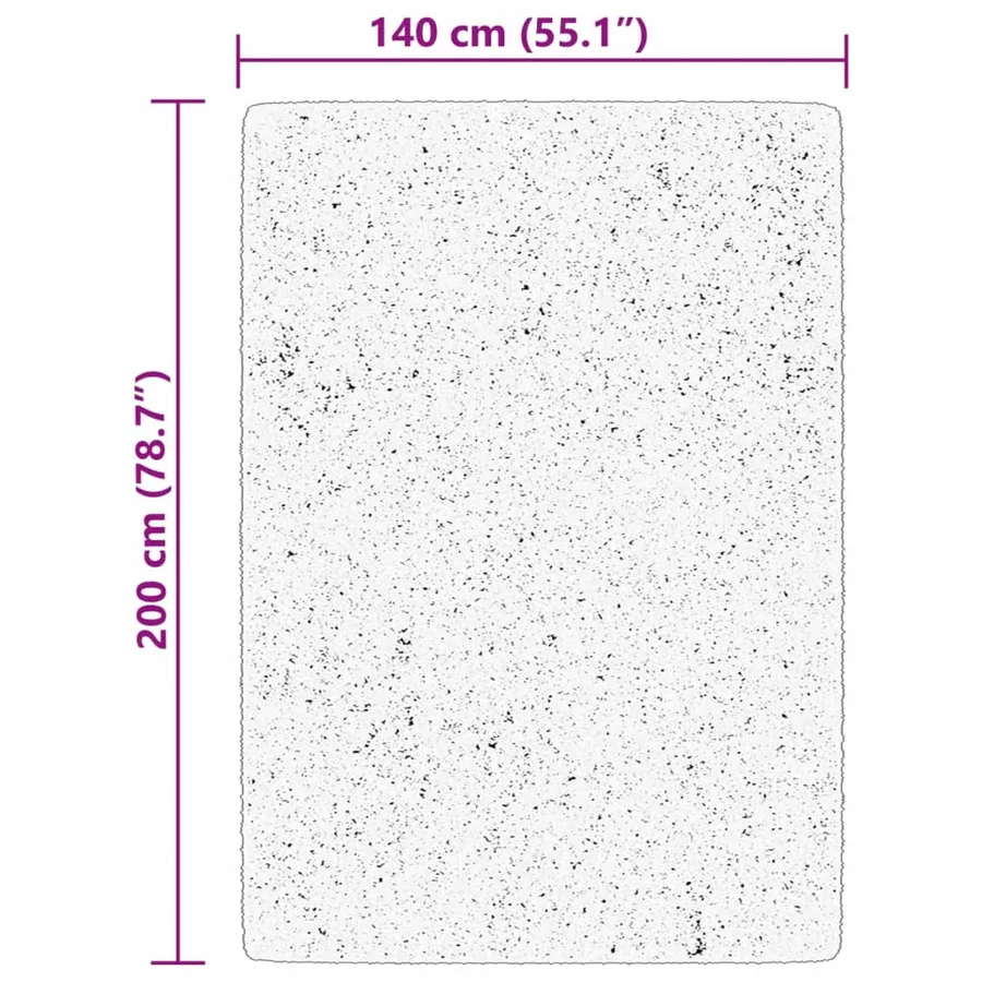 Tapis HUARTE à poils courts doux et lavable beige 140x200 cm - 10