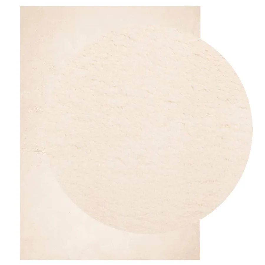 Tapis HUARTE à poils courts doux et lavable beige 140x200 cm - 3