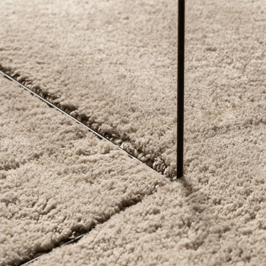 Tapis HUARTE à poils courts doux et lavable sable Ø 200 cm - 8