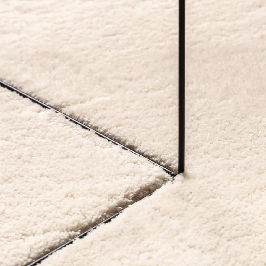 Tapis HUARTE à poils courts doux et lavable beige Ø 120 cm - 8