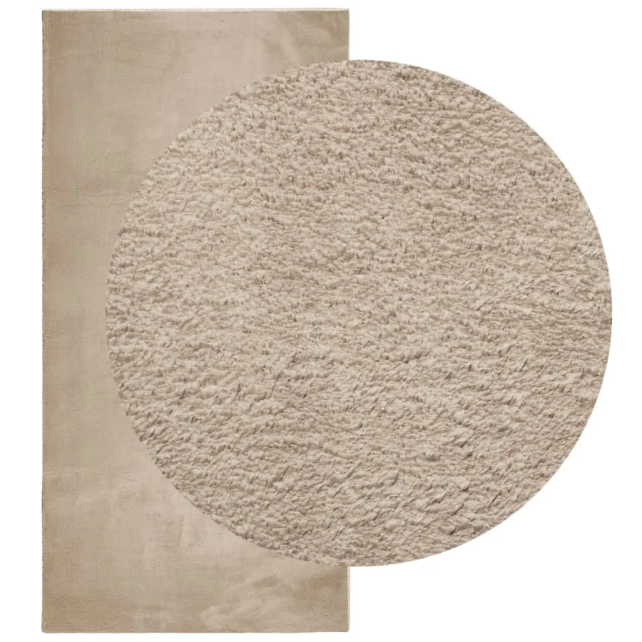 Tapis HUARTE à poils courts doux et lavable sable 100x200 cm - 3