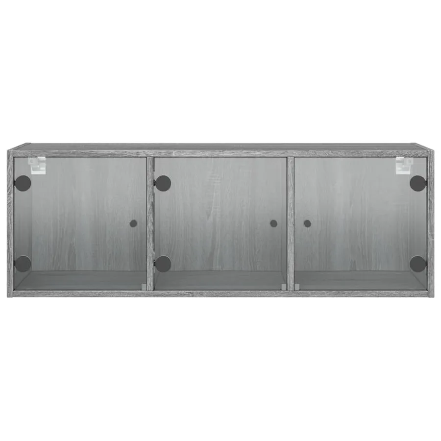 Armoire murale avec portes en verre sonoma gris 102x37x35 cm - 6